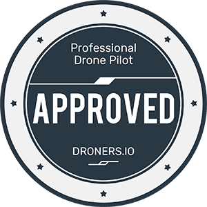 Droners.io Approved Pilot badge
